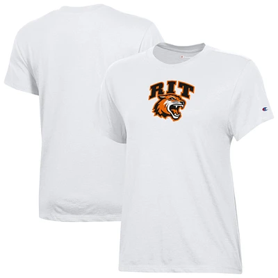 Women's Champion White Rochester Institute of Technology Tigers Core T-Shirt