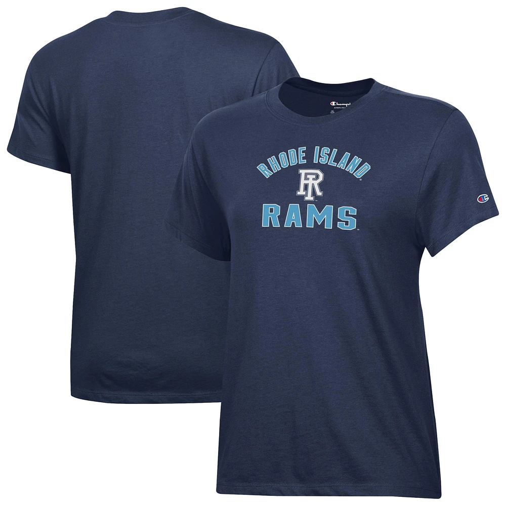 Women's Champion Navy Rhode Island Rams Core T-Shirt