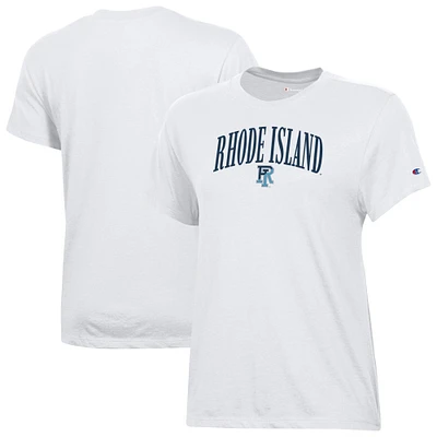 Women's Champion White Rhode Island Rams Core T-Shirt