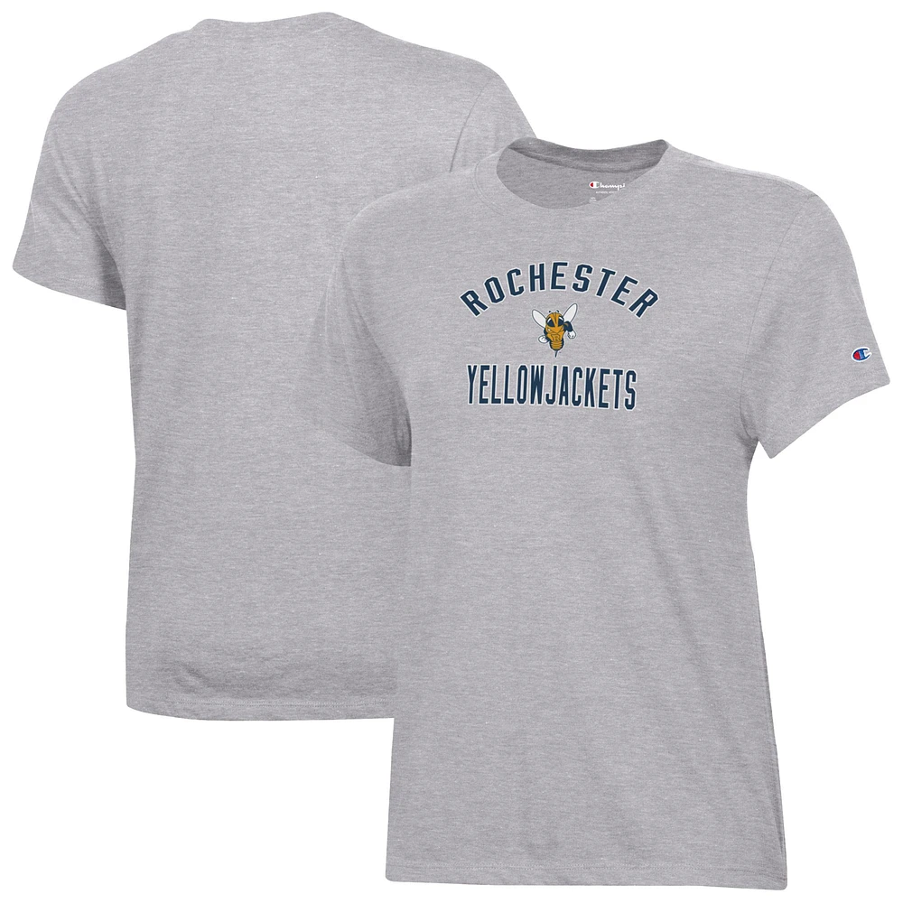 Women's Champion Gray Rochester Yellow Jackets Core T-Shirt