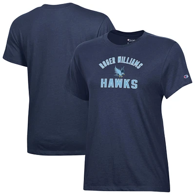 Women's Champion Navy RWU Hawks Core T-Shirt