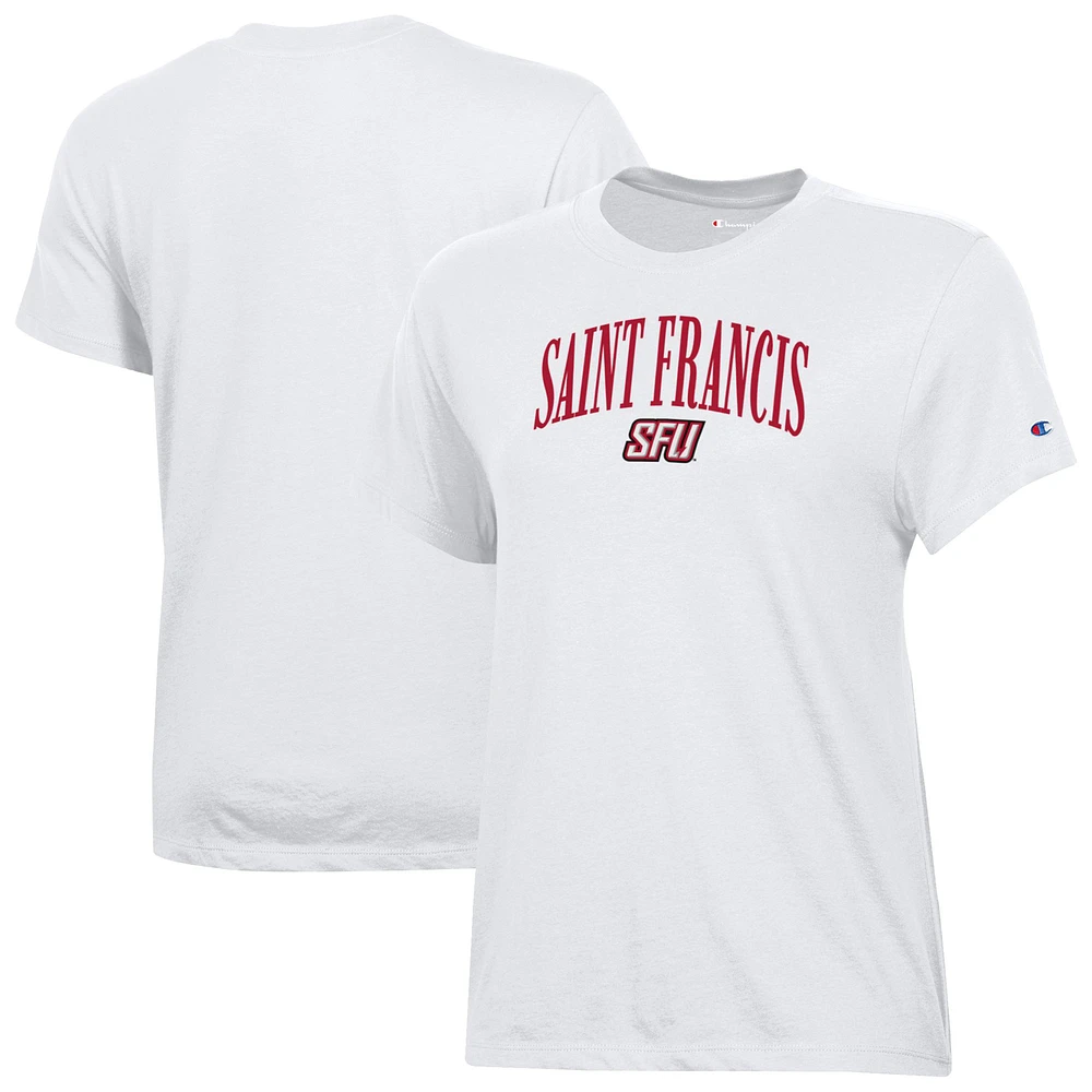Women's Champion White Saint Francis Red Flash Core T-Shirt