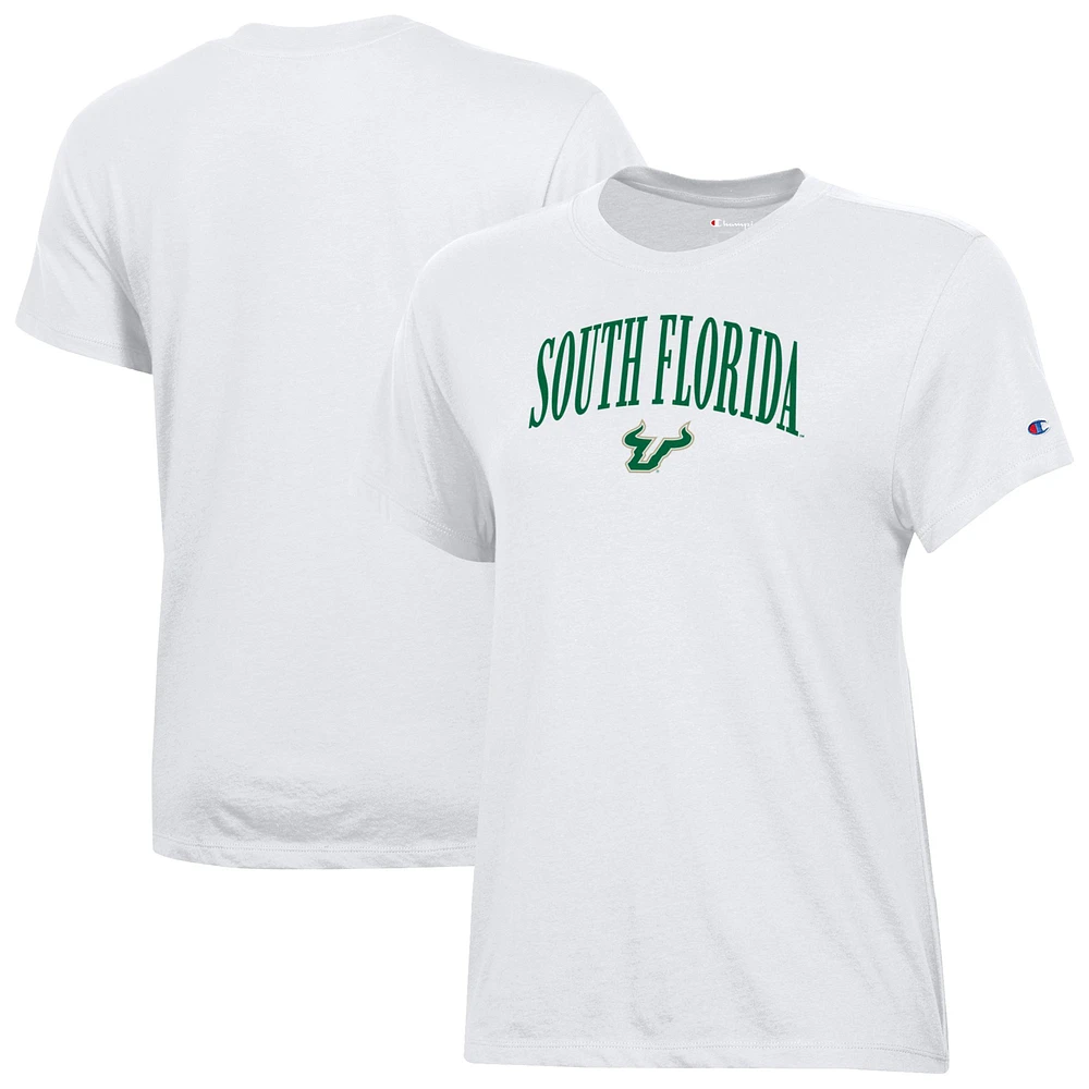 Women's Champion White South Florida Bulls Core T-Shirt