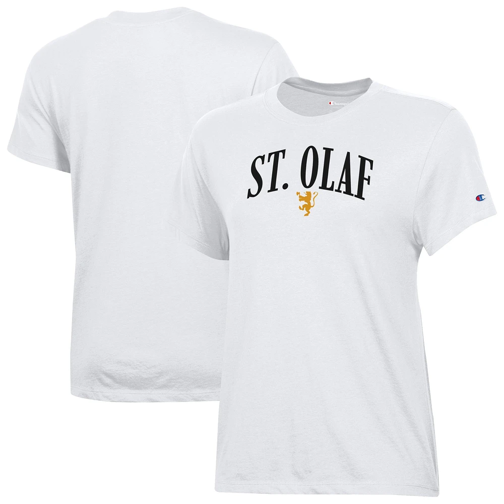 Women's Champion White St. Olaf Oles Core T-Shirt