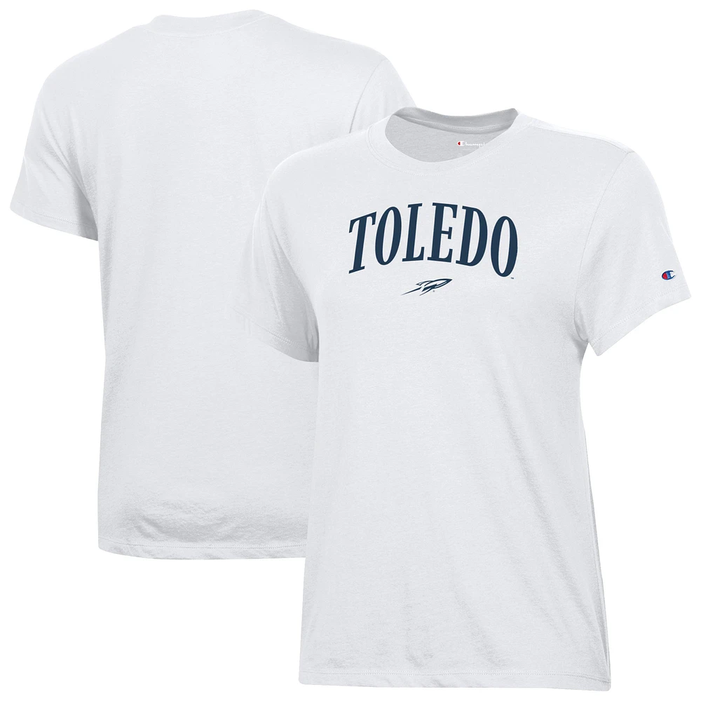 Women's Champion White Toledo Rockets Core T-Shirt