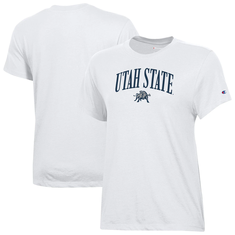 Women's Champion White Utah State Aggies Core T-Shirt