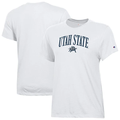 Women's Champion White Utah State Aggies Core T-Shirt