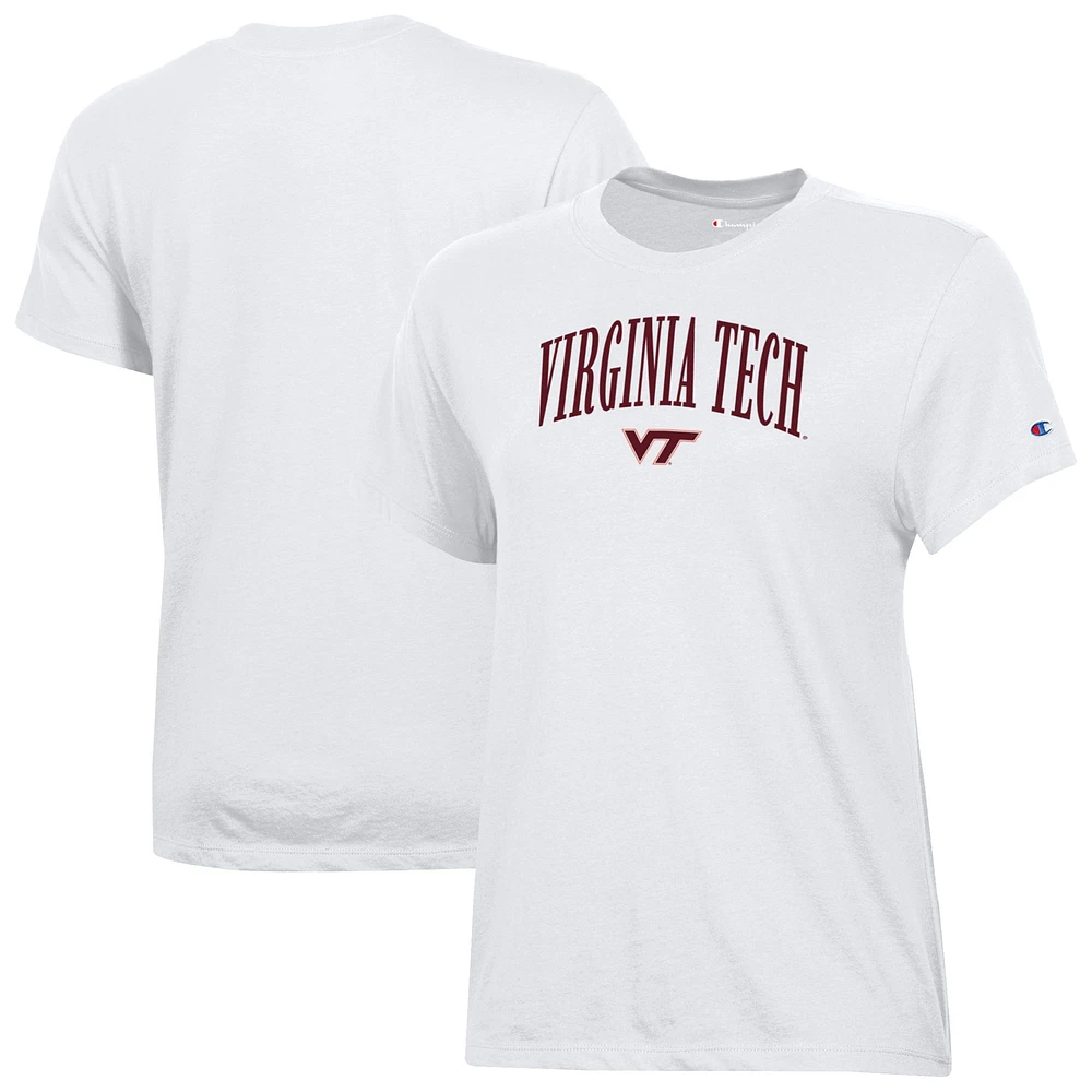 Women's Champion White Virginia Tech Hokies Core T-Shirt