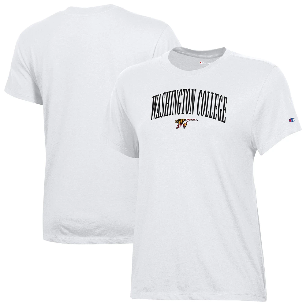 Women's Champion White Washington College Shoremen Core T-Shirt