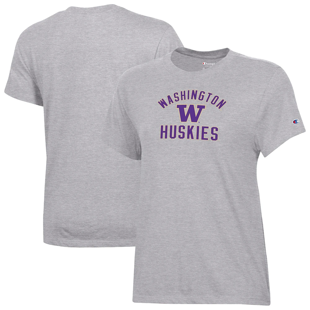 Women's Champion Gray Washington Huskies Core T-Shirt
