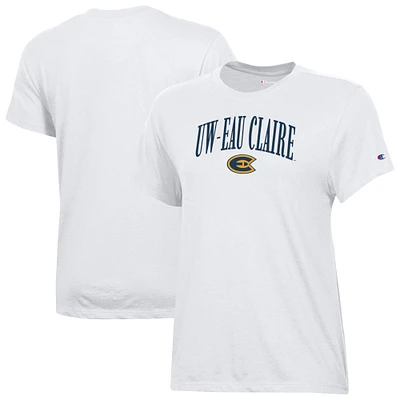 Women's Champion White Wisconsin Eau Claire Blugolds Core T-Shirt