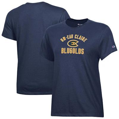 Women's Champion Navy Wisconsin Eau Claire Blugolds Core T-Shirt