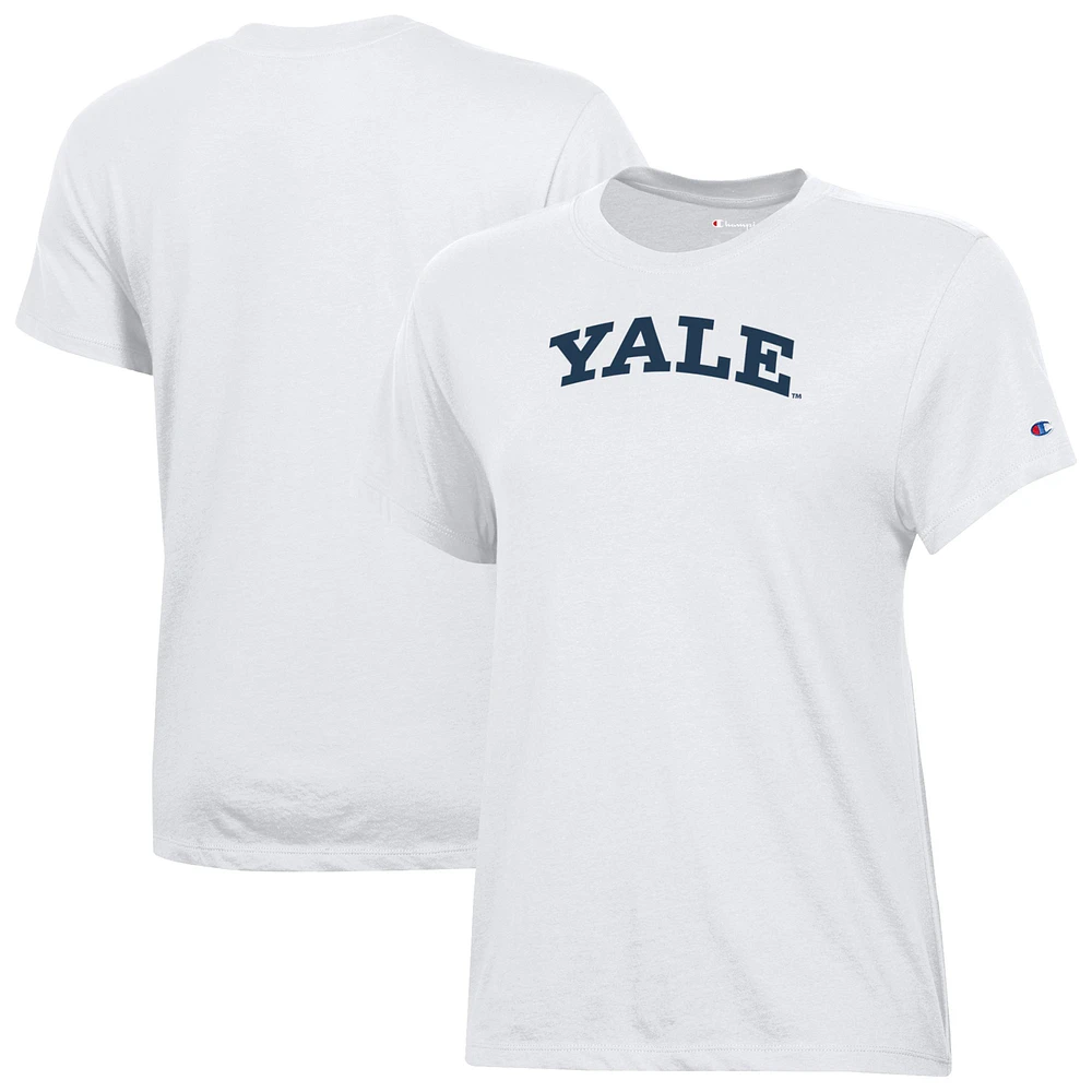 Women's Champion White Yale Bulldogs Core T-Shirt