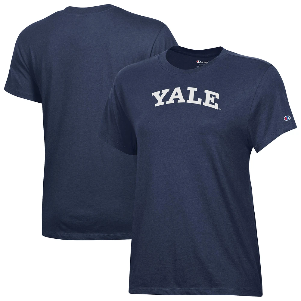 Women's Champion Navy Yale Bulldogs Core T-Shirt