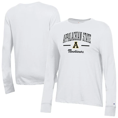 Women's Champion White Appalachian State Mountaineers Core Long Sleeve T-Shirt