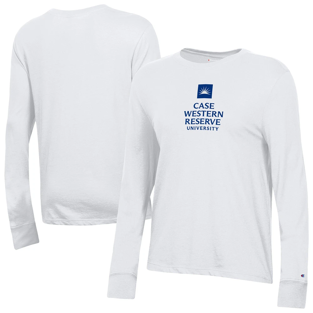 Women's Champion White Case Western Reserve Spartans Core Long Sleeve T-Shirt