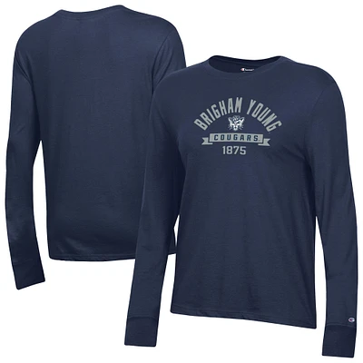 Women's Champion Navy BYU Cougars Core Long Sleeve T-Shirt