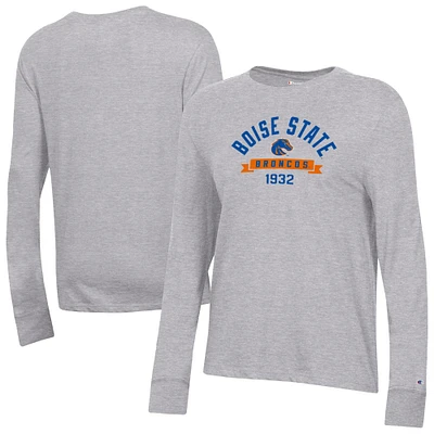 Women's Champion  Gray Boise State Broncos Core Long Sleeve T-Shirt