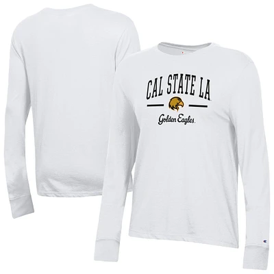 Women's Champion White Cal State L.A. Golden Eagles Core Long Sleeve T-Shirt
