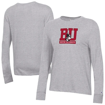 Women's Champion Boston University Core Long Sleeve T-Shirt