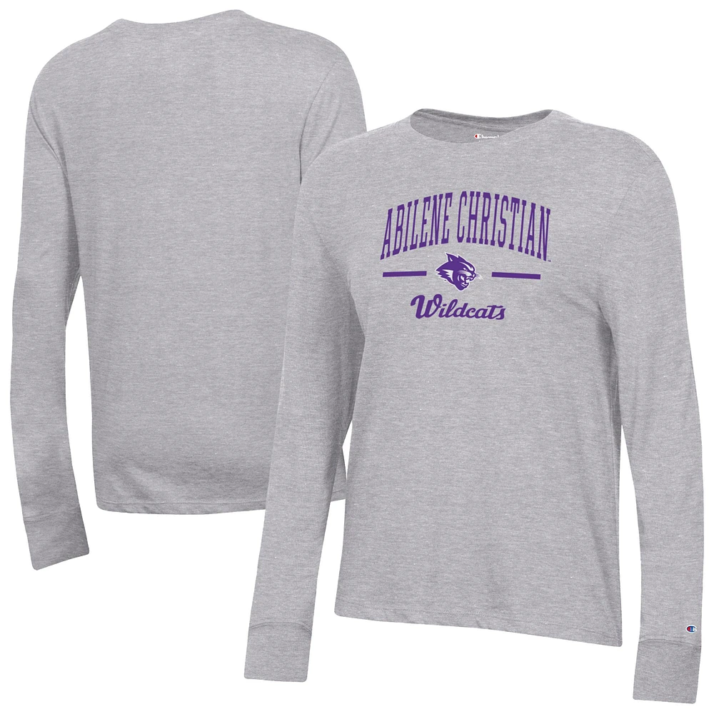 Women's Champion Gray Abilene Christian University Wildcats Core Long Sleeve T-Shirt