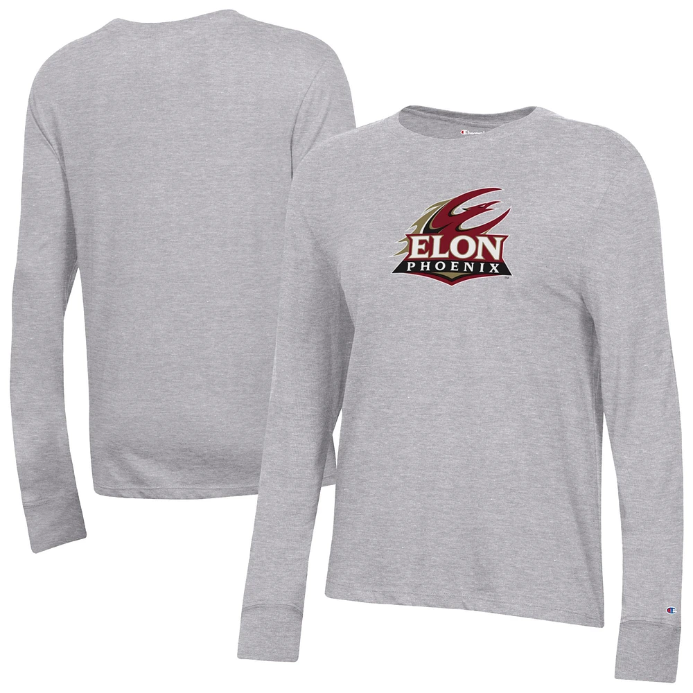 Women's Champion Gray Elon Phoenix Core Long Sleeve T-Shirt