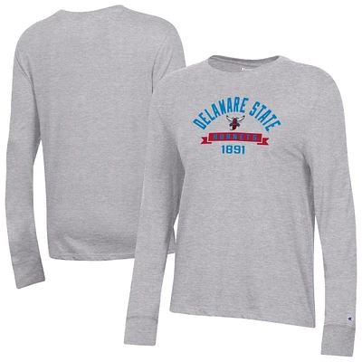 Women's Champion Delaware State Hornets Core Long Sleeve T-Shirt