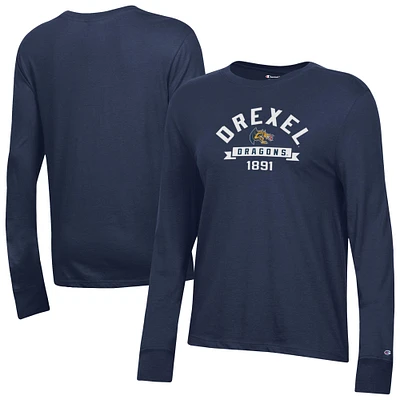 Women's Champion Navy Drexel Dragons Core Long Sleeve T-Shirt