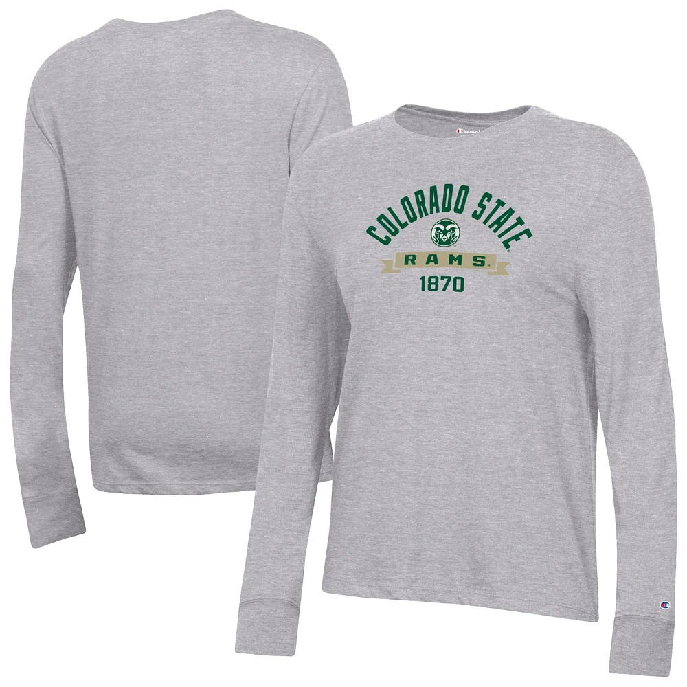 Women's Champion Gray Colorado State Rams Core Long Sleeve T-Shirt