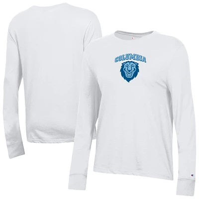 Women's Champion White Columbia University Core Long Sleeve T-Shirt