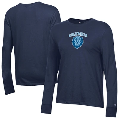 Women's Champion Navy Columbia University Core Long Sleeve T-Shirt