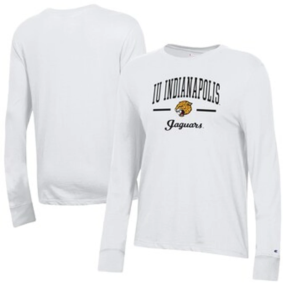 Women's Champion White IU Indianapolis Core Long Sleeve T-Shirt