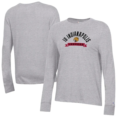 Women's Champion Gray IU Indianapolis Core Long Sleeve T-Shirt