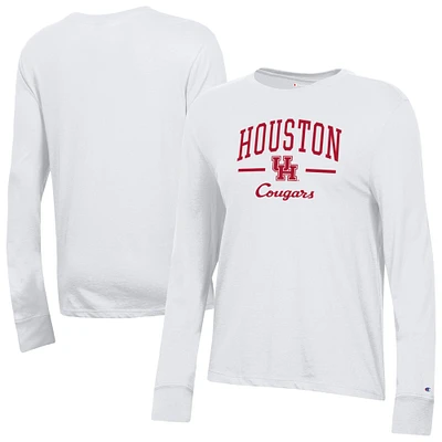 Women's Champion White Houston Cougars Core Long Sleeve T-Shirt