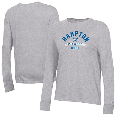 Women's Champion Gray Hampton Pirates Core Long Sleeve T-Shirt