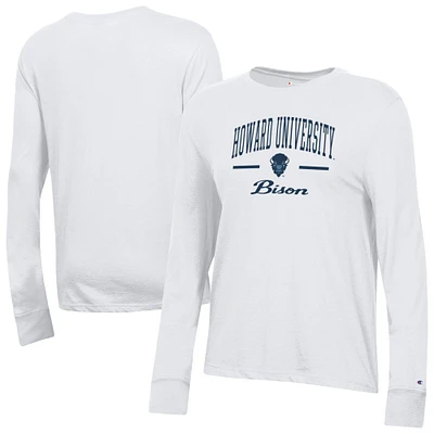 Women's Champion White Howard Bison Core Long Sleeve T-Shirt