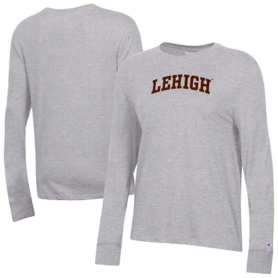 Women's Champion Gray Lehigh Mountain Hawks Core Long Sleeve T-Shirt