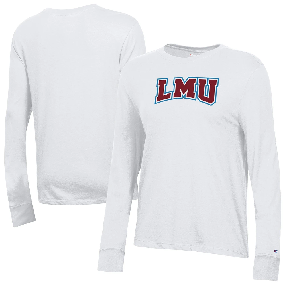 Women's Champion White Loyola Marymount Lions Core Long Sleeve T-Shirt