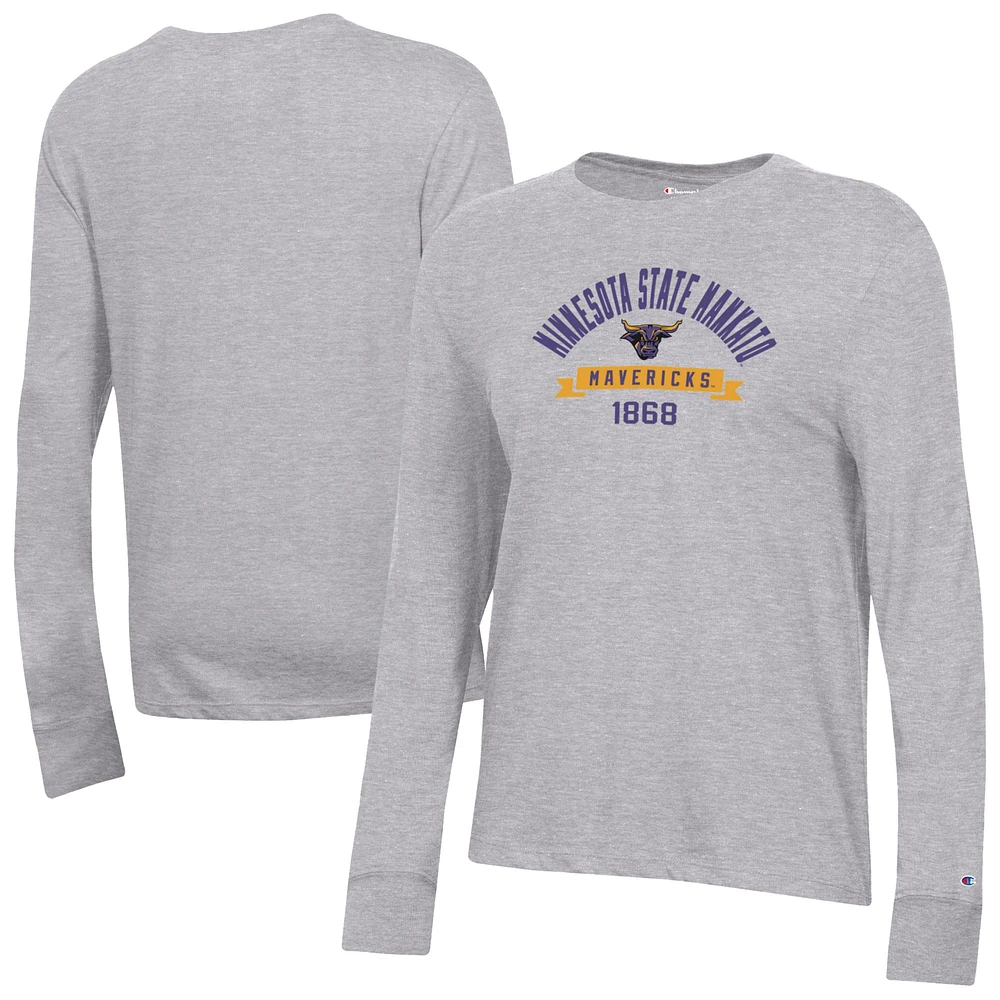 Women's Champion Gray Minnesota State University, Mankato Core Long Sleeve T-Shirt