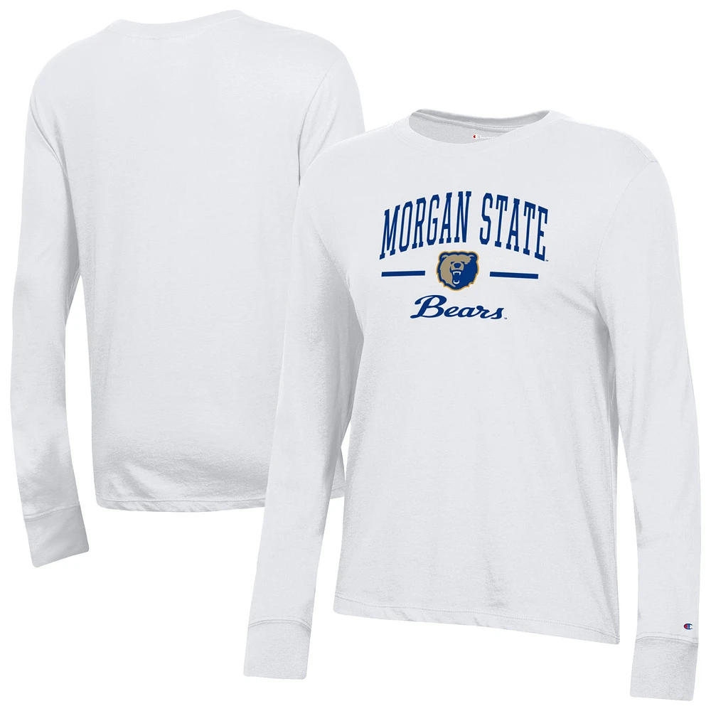 Women's Champion White Morgan State Bears Core Long Sleeve T-Shirt