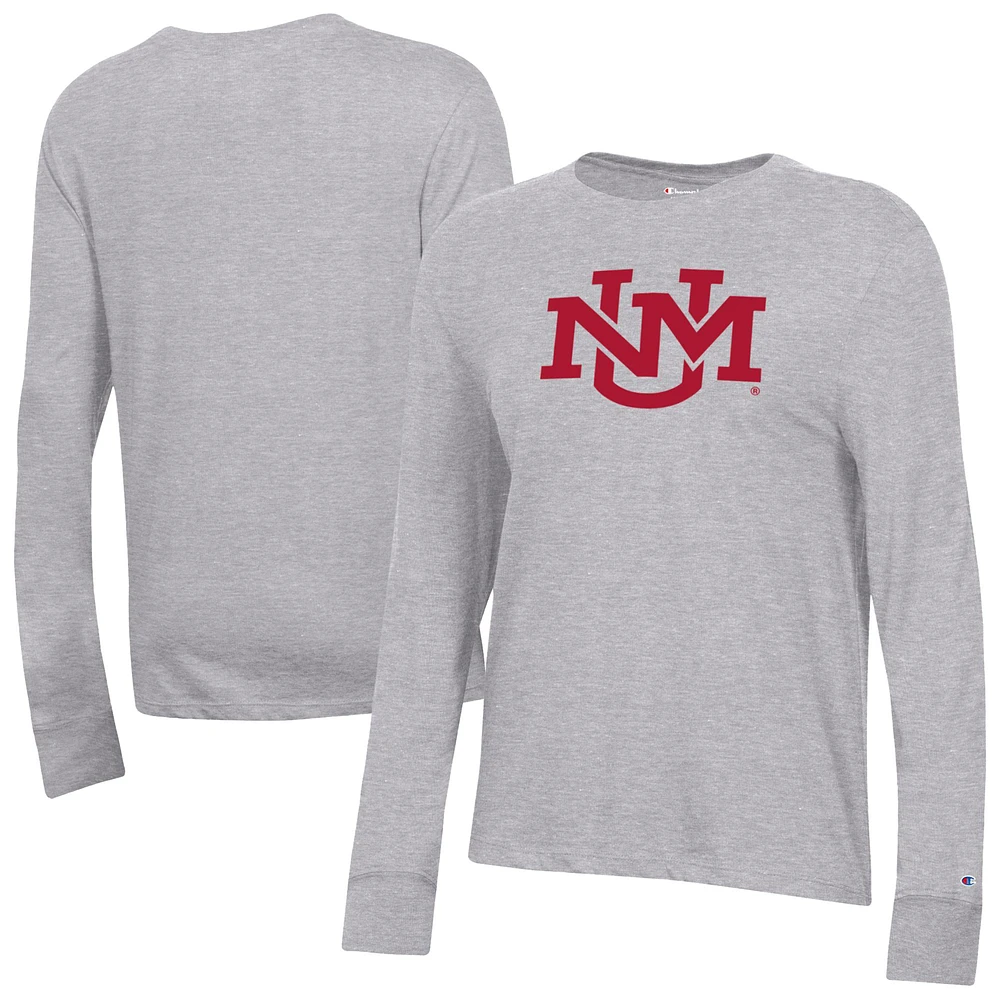 Women's Champion Gray New Mexico Lobos Core Long Sleeve T-Shirt