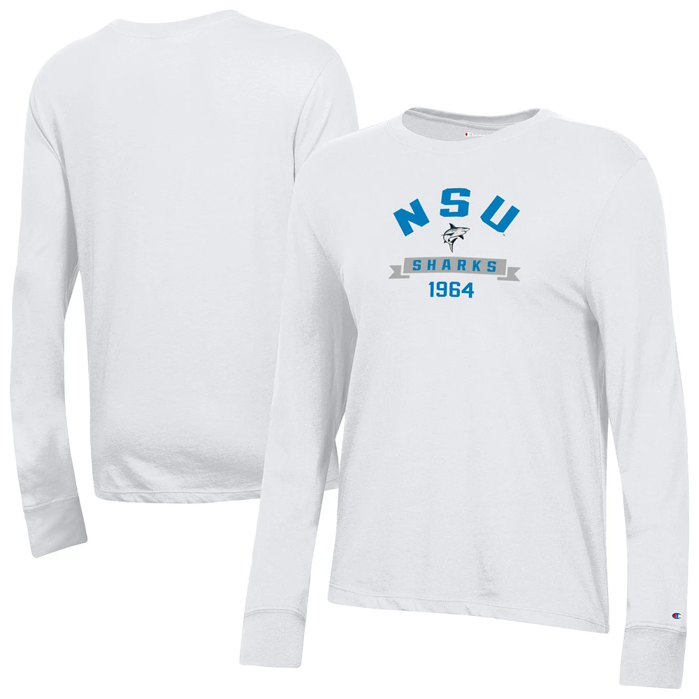 Women's Champion Nova Southeastern Sharks Core Long Sleeve T-Shirt