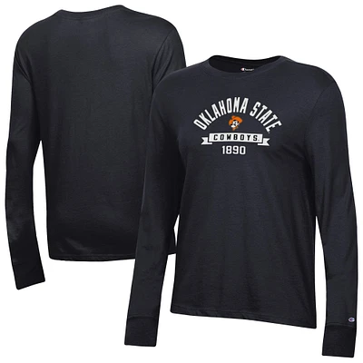 Women's Champion Black Oklahoma State Cowboys Core Long Sleeve T-Shirt