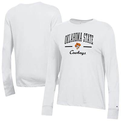 Women's Champion White Oklahoma State Cowboys Core Long Sleeve T-Shirt