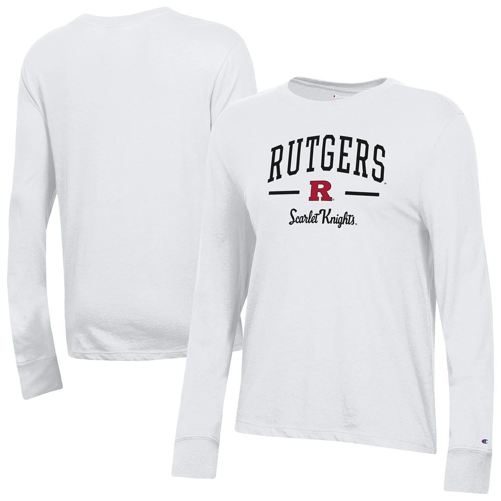 Women's Champion Rutgers Scarlet Knights Core Long Sleeve T-Shirt