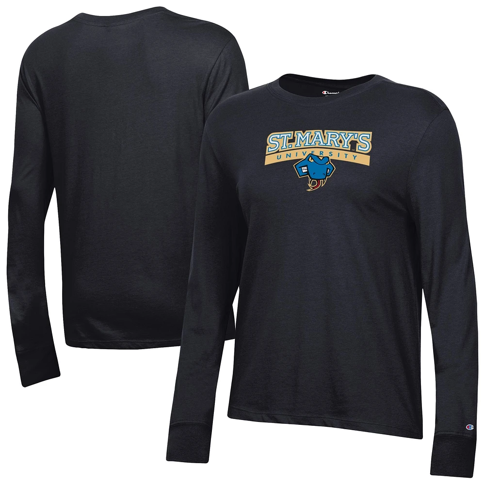 Women's Champion Black Saint Mary's Gaels Core Long Sleeve T-Shirt