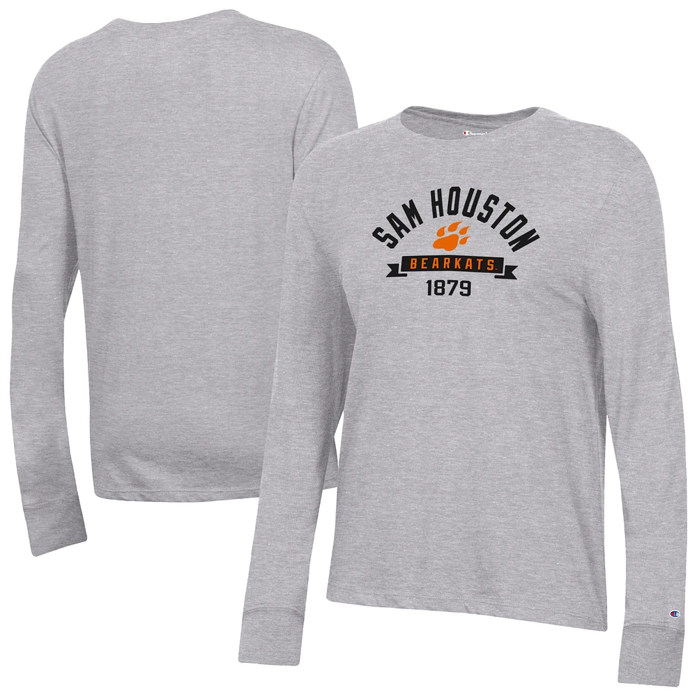 Women's Champion Gray Sam Houston State Bearkats Core Long Sleeve T-Shirt