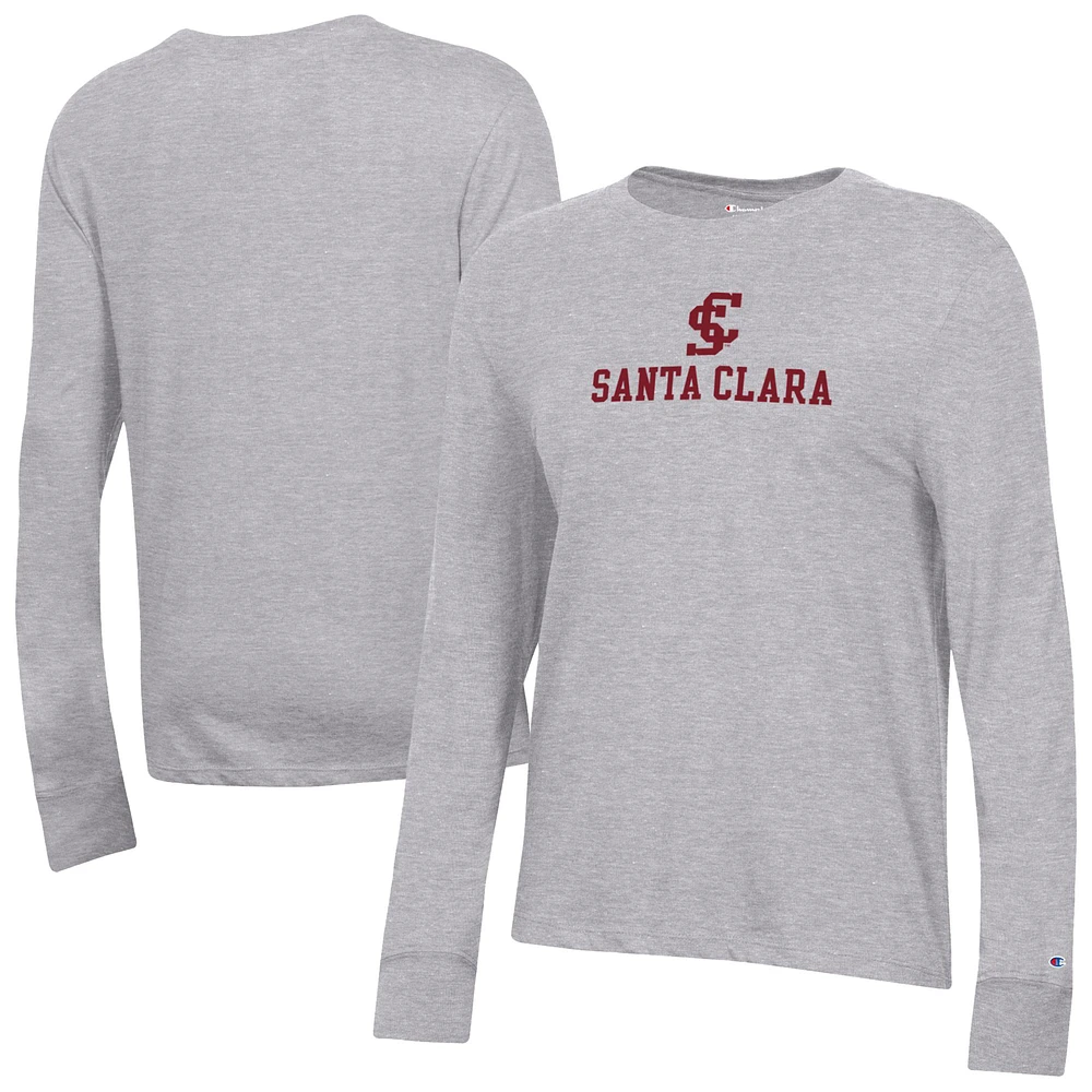 Women's Champion Gray Santa Clara Broncos Core Long Sleeve T-Shirt