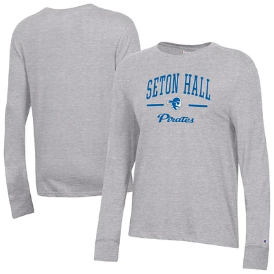 Women's Champion Gray Seton Hall Pirates Core Long Sleeve T-Shirt