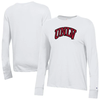 Women's Champion White UNLV Rebels Core Long Sleeve T-Shirt